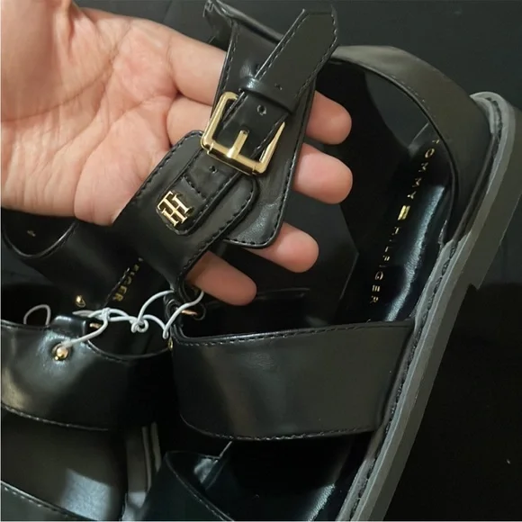 Tommy Hilfiger Black Women's Sandals - Picture 3 of 5